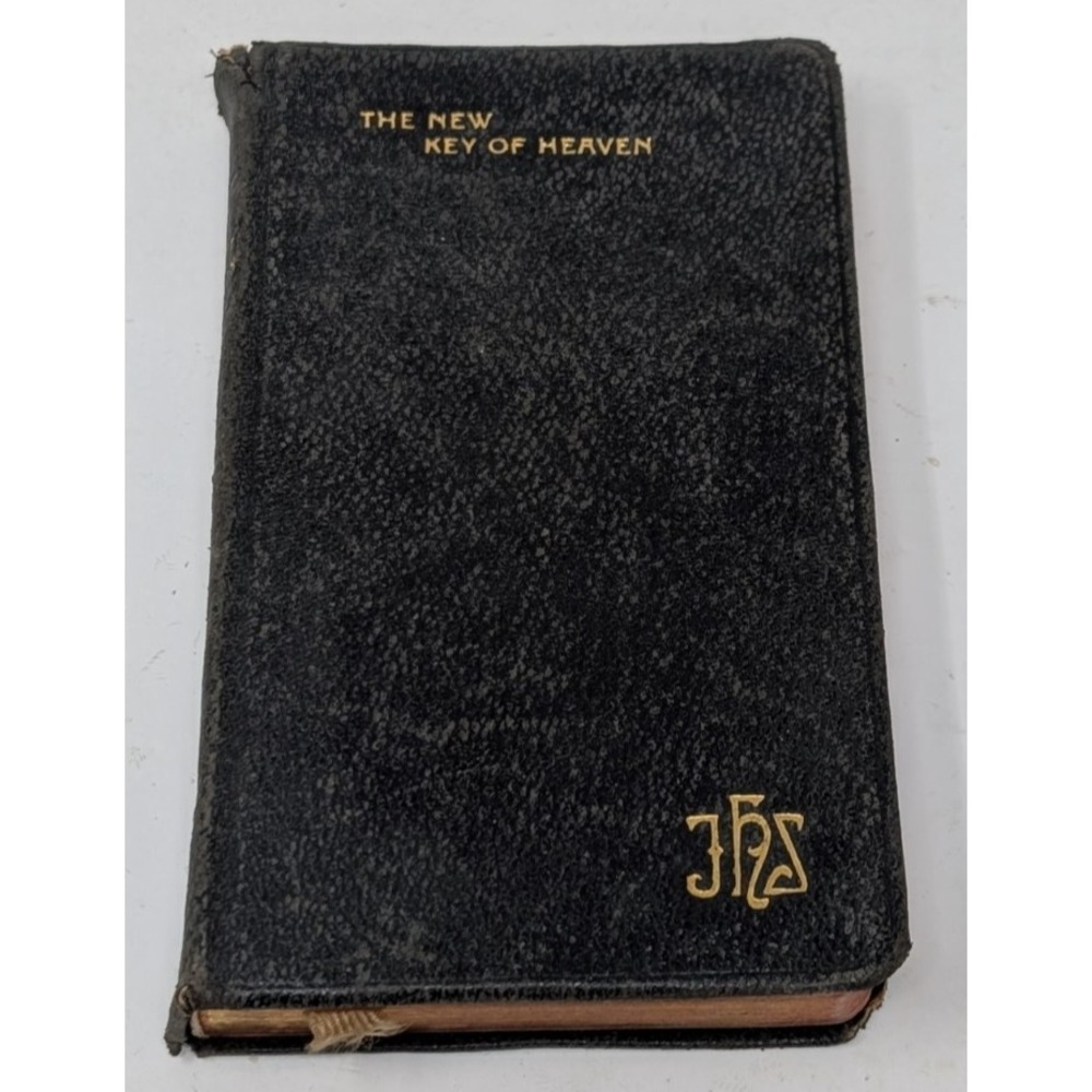1949 The New Key of Heaven A Complete Prayerbook for Catholics Leather VTG 1940s